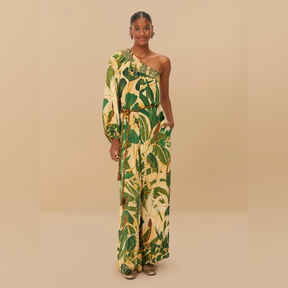 Farm Rio Beige Tropical Isla One-Shoulder Jumpsuit is available for  purchase on au PAY Market - Imported Goods Online Store Co.Ltd. | au PAY  Market - Online Shopping Site